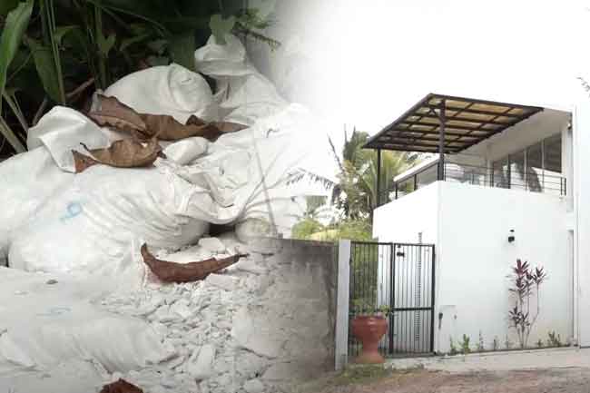 අයිස් අමුද්‍රව්‍ය බවට සැක තවත් රසායන ද්‍රව්‍ය තොගයක් කඳාන නිවසකින් සොයා ගනියි