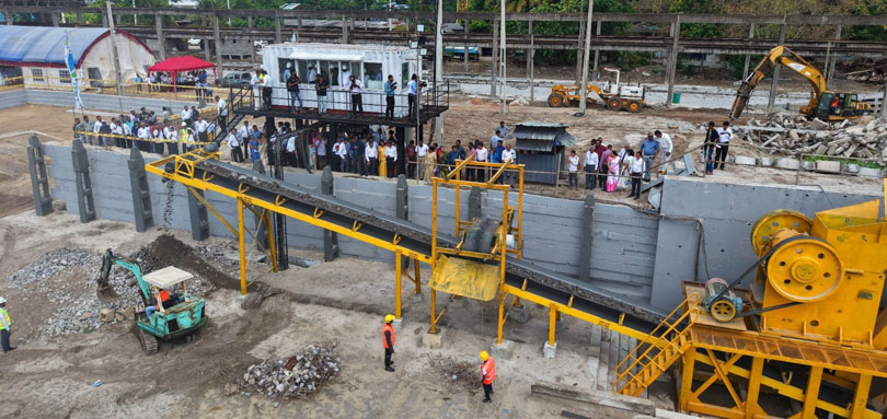 මෙරට ඉදිකිරීම් ක්ෂේත්‍රයේ පාරිසරික විප්ලවයක්: ඒකල ඉදිකිරීම් අපද්‍රව්‍ය ප්‍රතිචක්‍රීකරණ මධ්‍යස්ථානය විවෘත වෙයි